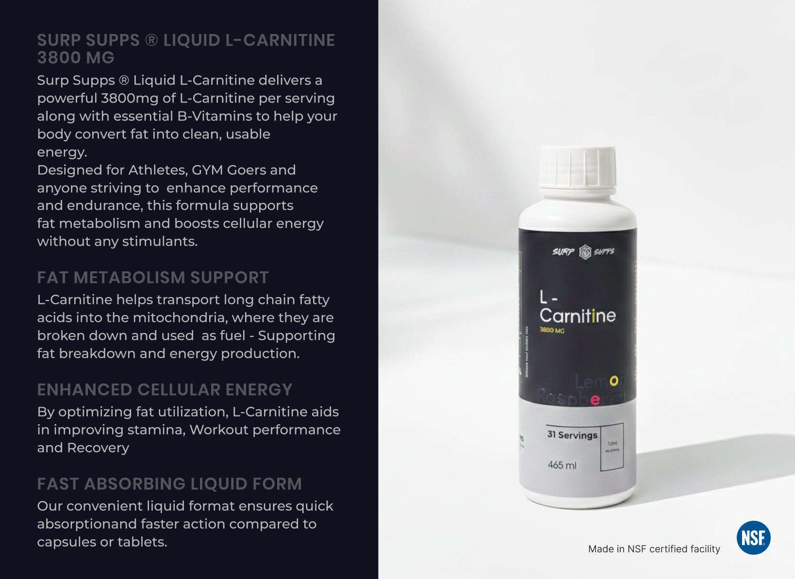Liquid Carnitine - 31 Servings - Image 2
