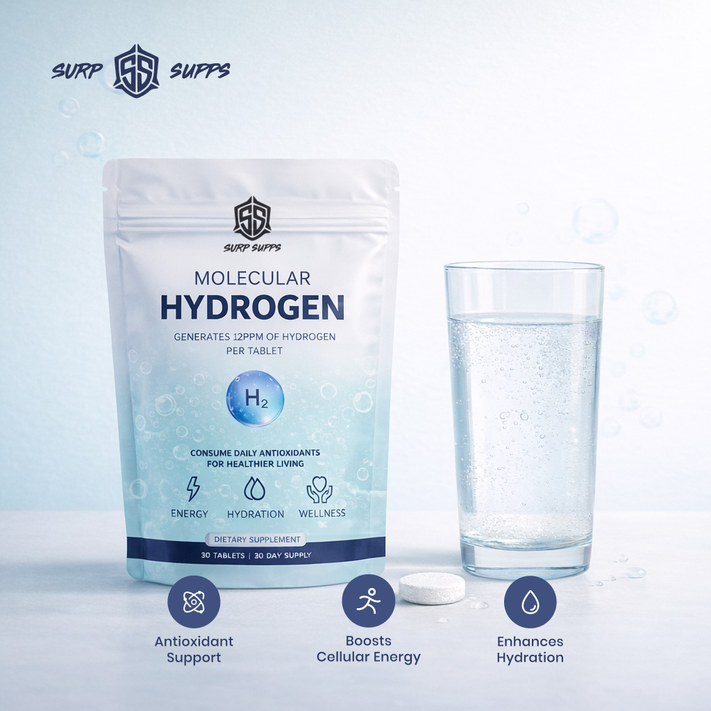 SURP SUPPS Molecular Hydrogen Tablets | Hydrogen Water Wellness Support